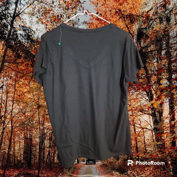 Fall Vibes Gildan V Neck Ladies Size L Custom - Picture 2 of 2